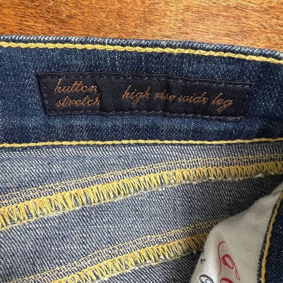 Citizens Of Humanity Jeans Womens 28 Blue High Rise Wide Leg Dark Wash Stretch - Picture 12 of 16